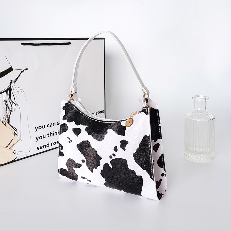 cow print mini purse